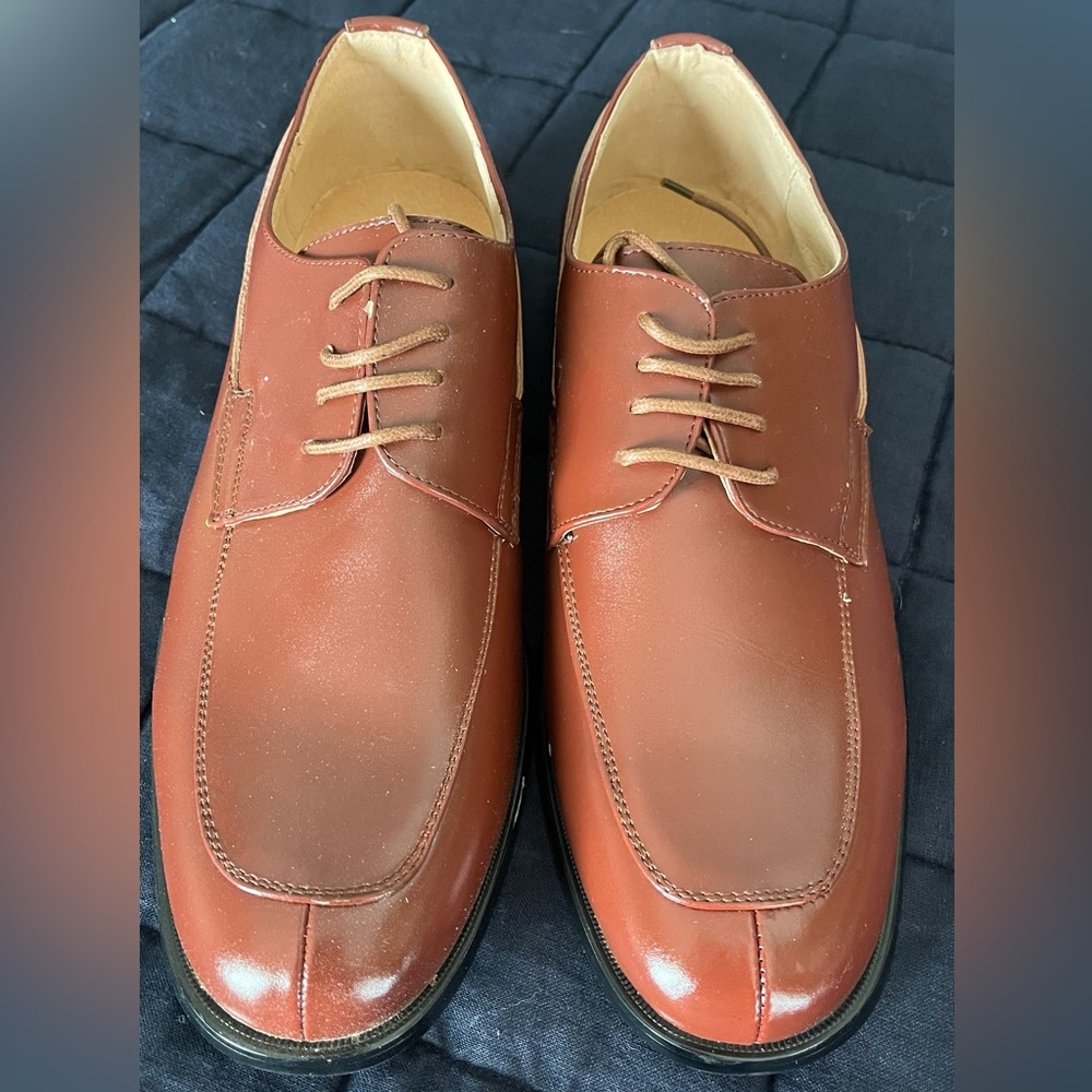 NEW IN BOX Men’s Climate-X Leather Collection Brown Dress Shoes, Sz 12